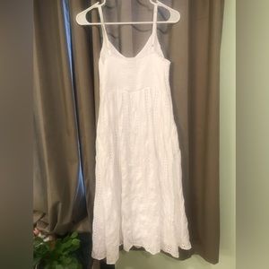 Old Navy Full length white eyelet dress size M